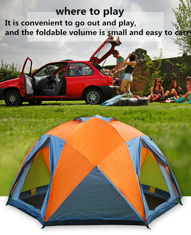 Cheap Goat Tents Person Outdoor Tent Fully Quick Opening Tents Waterproof Canopy Camping Hiking Tent Beach Family Travel Tools   